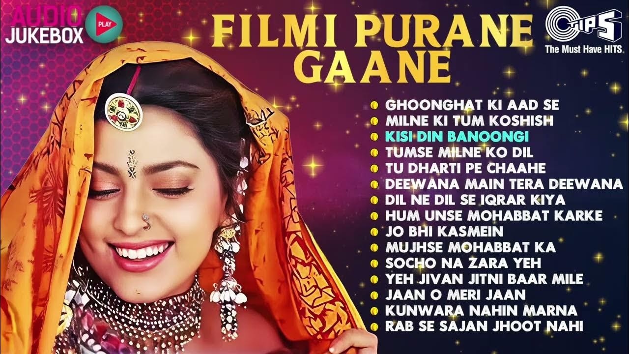 Live : Filmi Purane Gaane Audio Jukebox | 90's Evergreen Songs | 90's Bollywood Purane Gaane