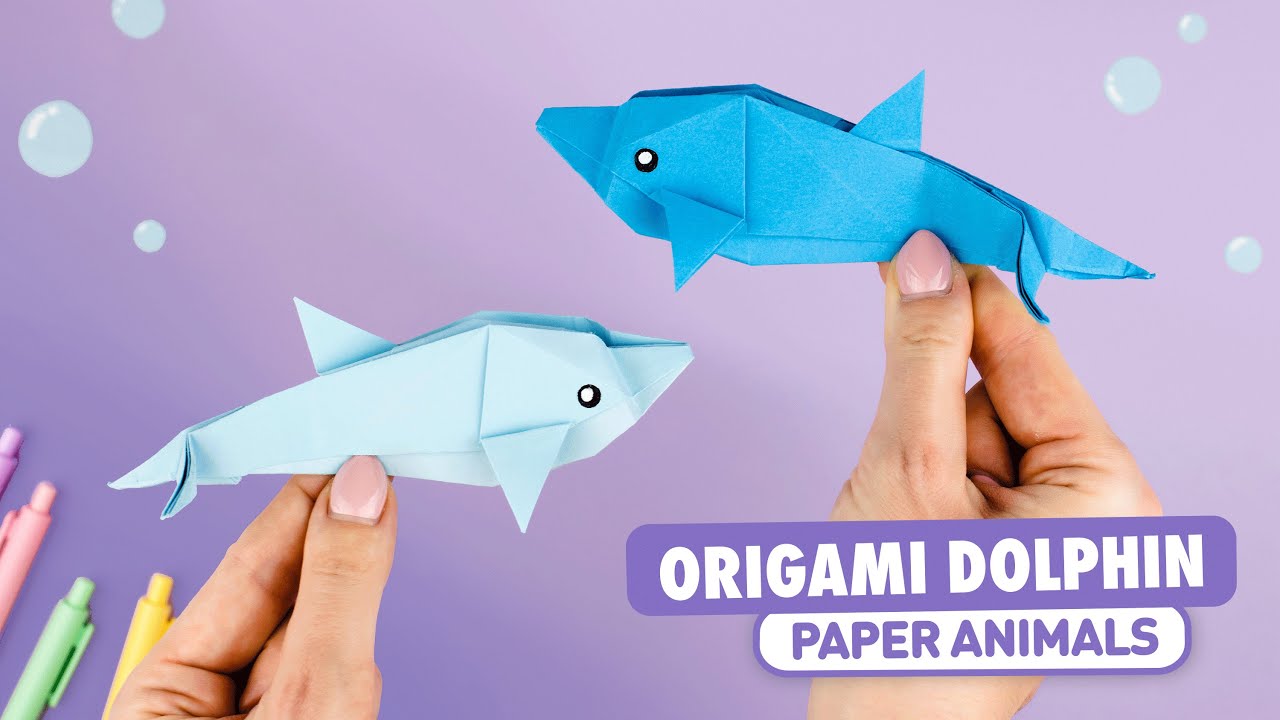 Оригами Дельфин из бумаги | Оригами Животные | Origami Paper Dolphin