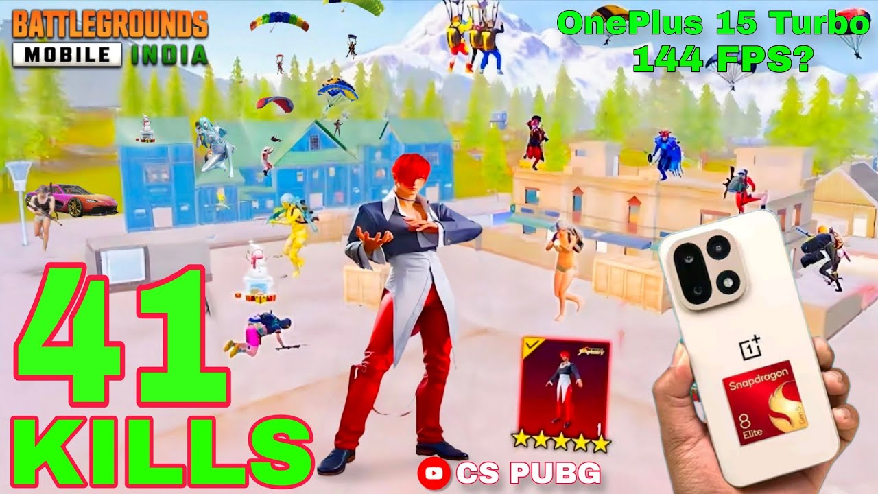 41 Kills 🔥 Best Rush Gameplay with OnePlus 15 - Turbo 144 FPS! Smoothness & Gyro Seting Fix?
