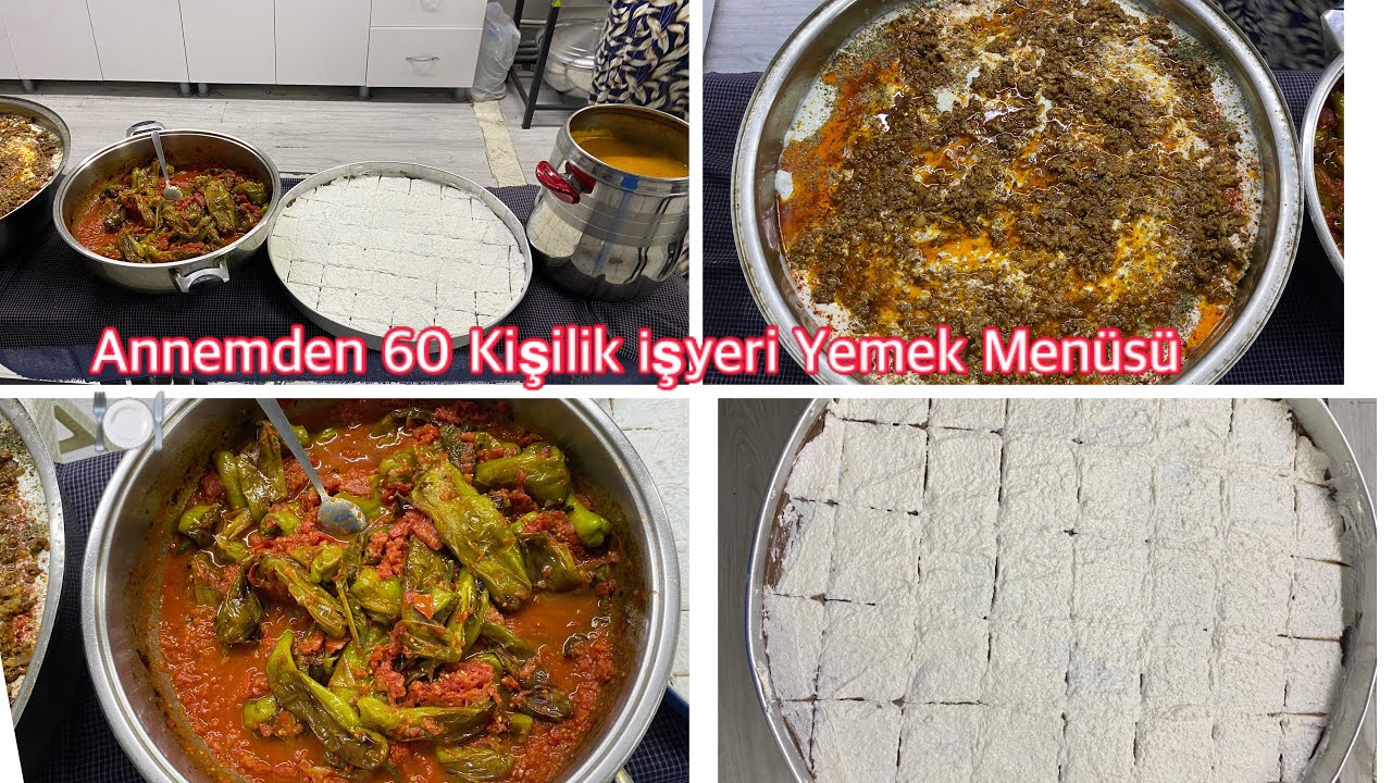 Annemden 60 Kişilik İşyeri Yemek Menüsü🍽Çorbasından Tatlısına 4 Çeşit 😋😍