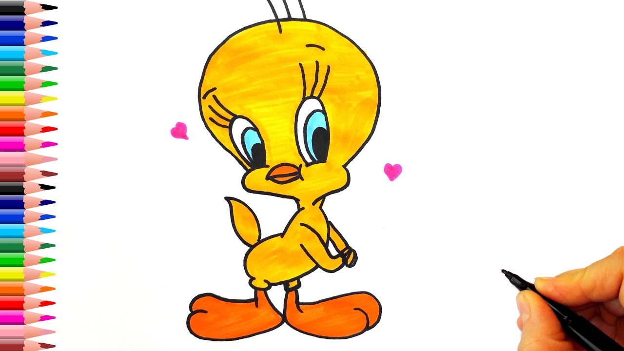 Tweety Çizimi - Tweety Nasıl Çizilir? - How To Draw Tweety Bird