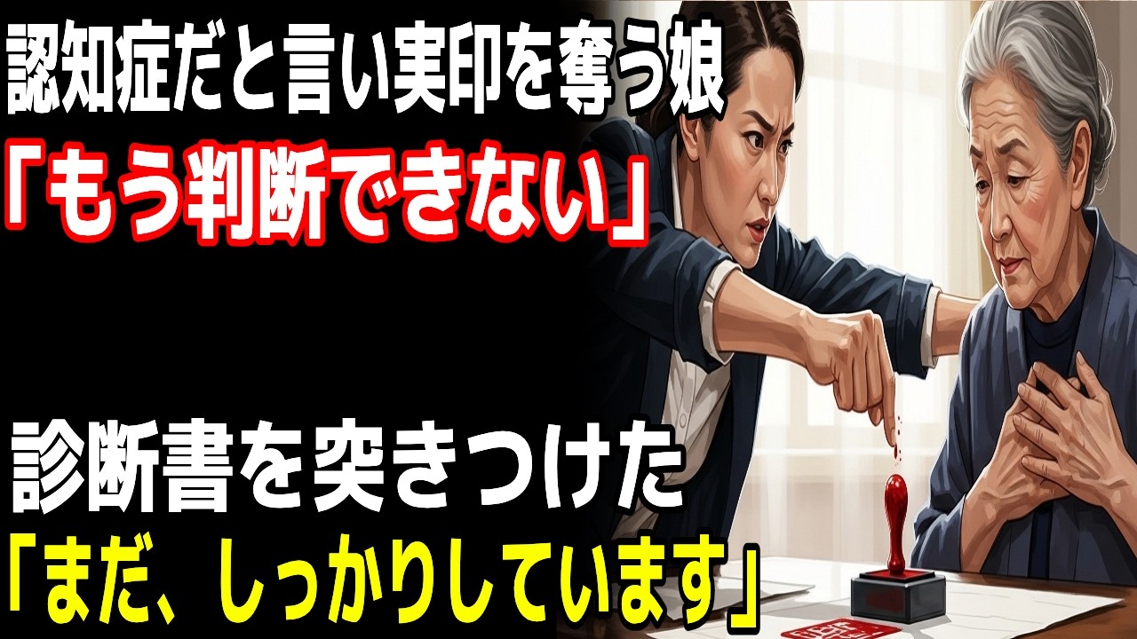 認知症だと言い実印を奪う娘 「もう判断できない」 診断書を突きつけた 「まだ、しっかりしています」