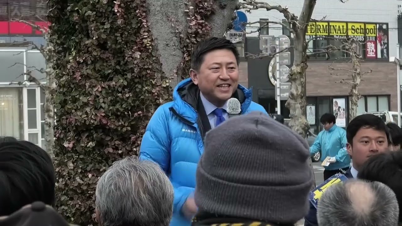 2026 2 7　久喜市　久喜駅東口橋本みきひこ街頭演説会　最終日