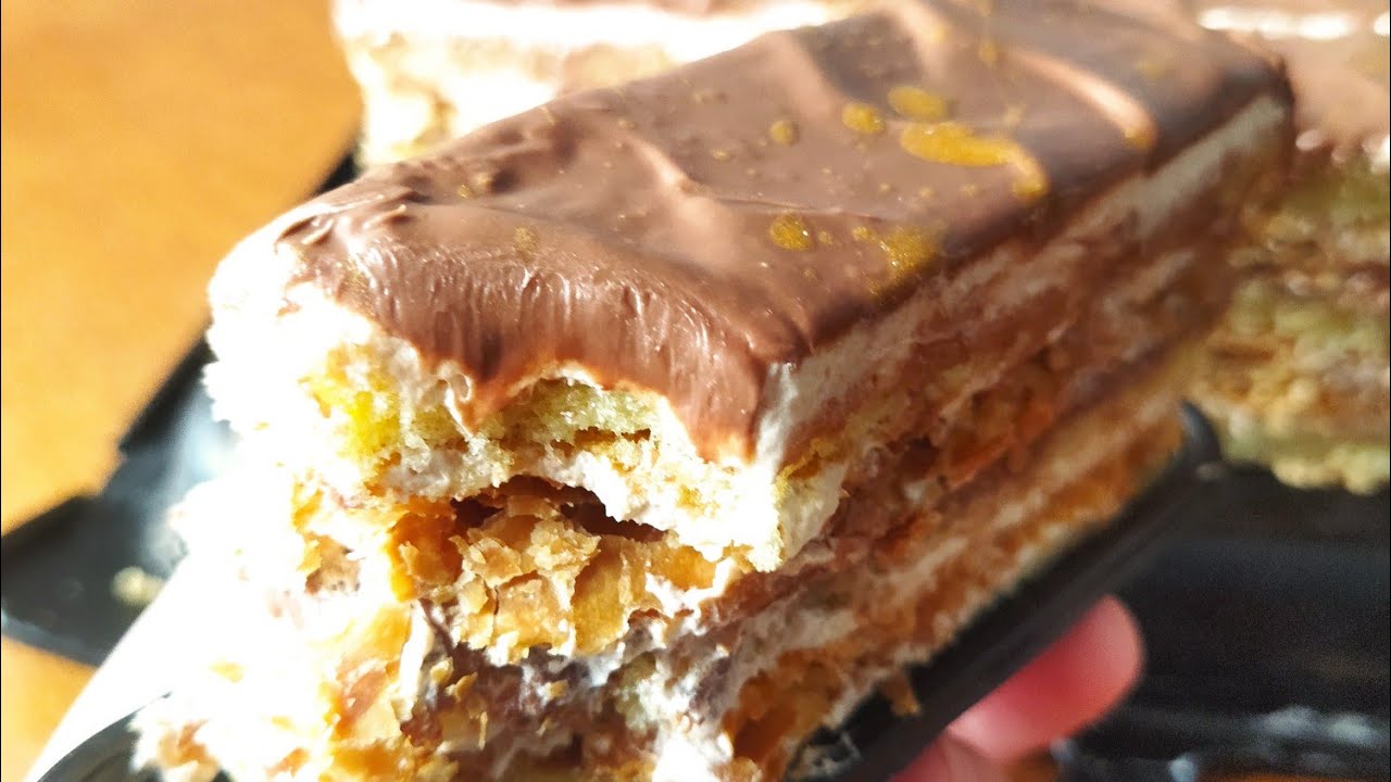 لعشاق الباتيسري/pavé بالعجينة المورقة والبيسكوي قرمشة وطراوة وخفة وبنة بطريقة مبسطة وسهلة