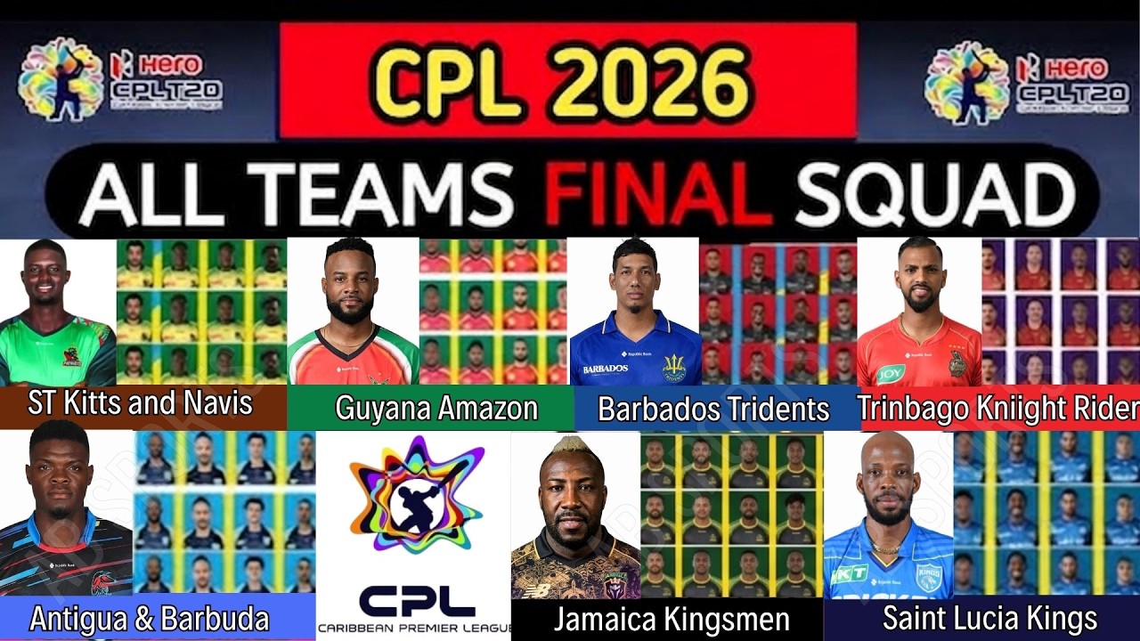 CPL 2026 - Финальные составы всех 7 команд | Финальные составы всех команд CPL 2026 | Карибская п...
