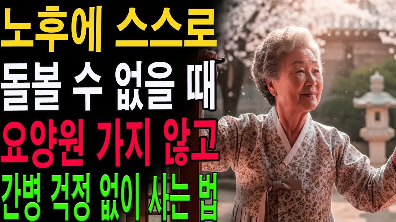 노후에 요양원 가지 않고도 행복하게 사는 법｜간병·경제·삶의 지혜|노년의 지혜| 노후 건강|자연 치유|건강과 장수|