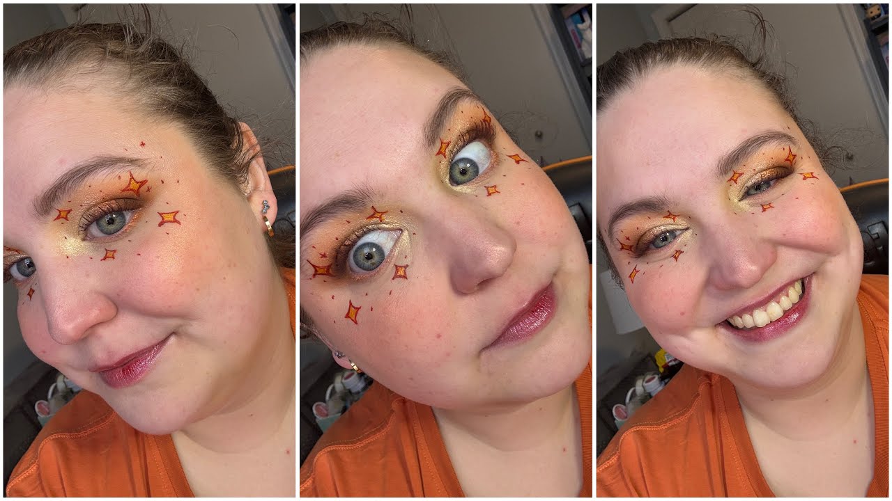 Orange with Retro Stars