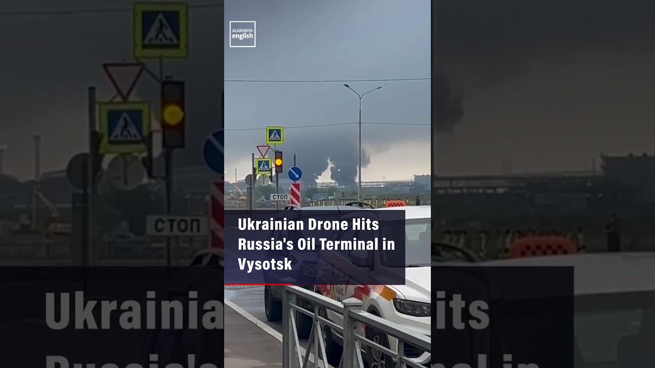 Ukrainian Drone Hits Russia's Oil Terminal in Vysotsk