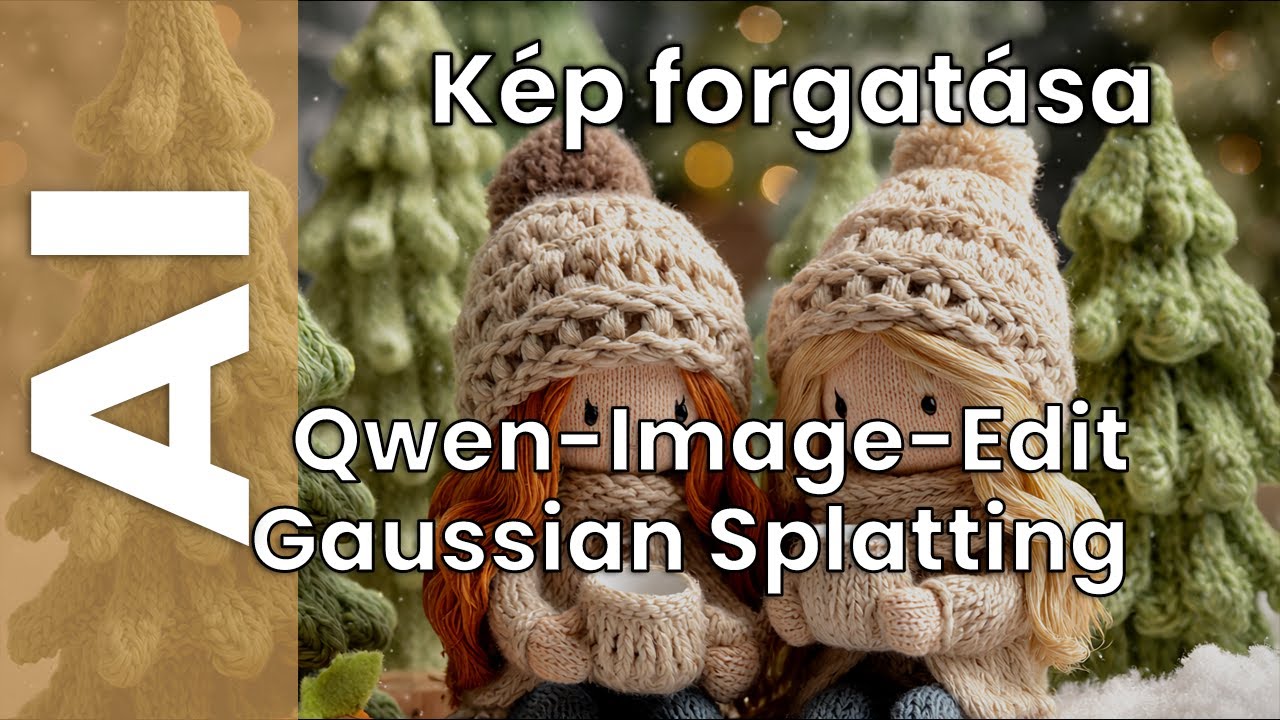 2D-3D-2D: Kép forgatása mesterséges intelligenciával | Qwen-Image-Edit & Gaussian Splatting