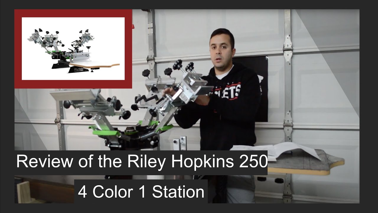 Riley Hopkins 250 4 Color 1 station Screen Printing Press - Review