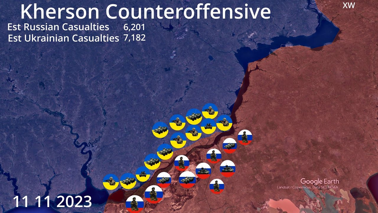 Ukrainian Kherson Counteroffensive Animated Map