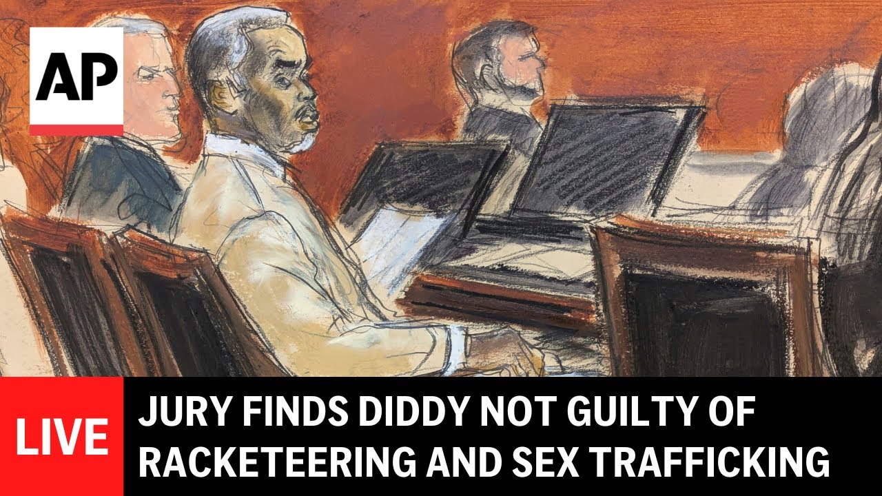 LIVE: Outside court as jury finds Diddy not guilty of racketeering and sex trafficking