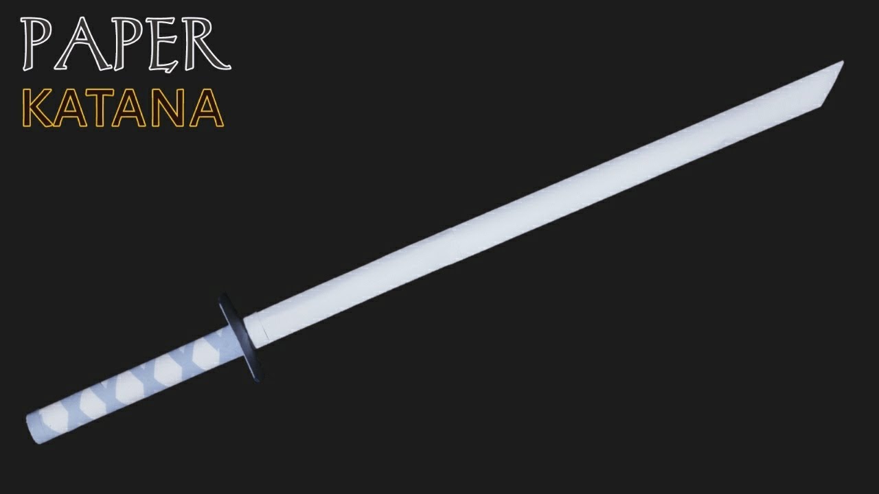 Origami pedang kertas, cara membuat pedang katana japanese dari kertas, origami senjata pedang