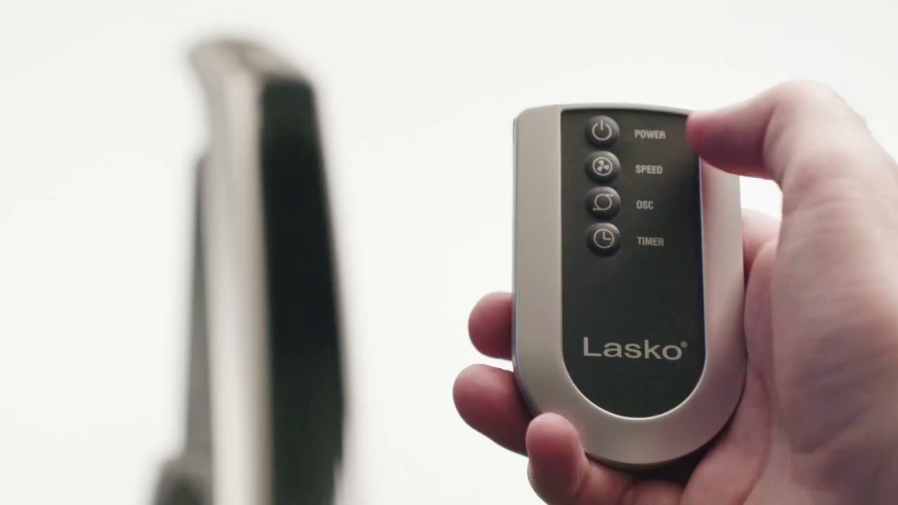 Lasko Oscillating High Velocity Tower Fan, Remote Control, Timer