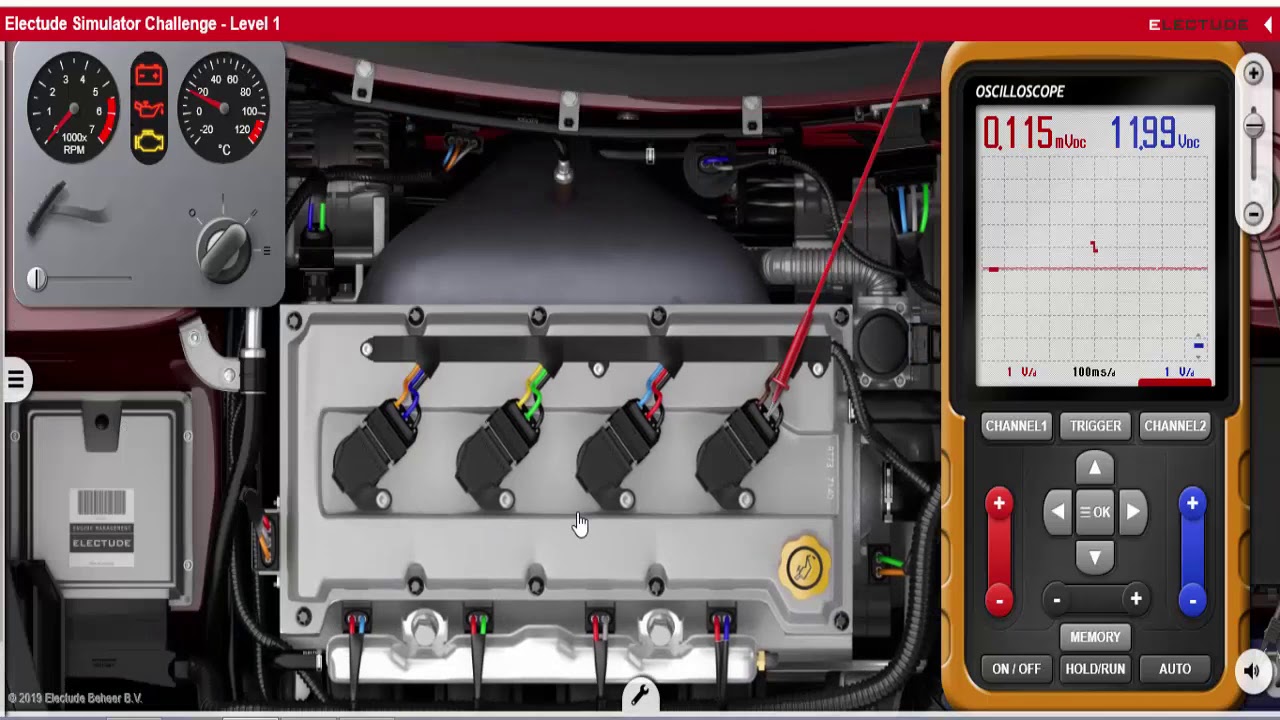 Обучение диагностики при помощи simulator Electude