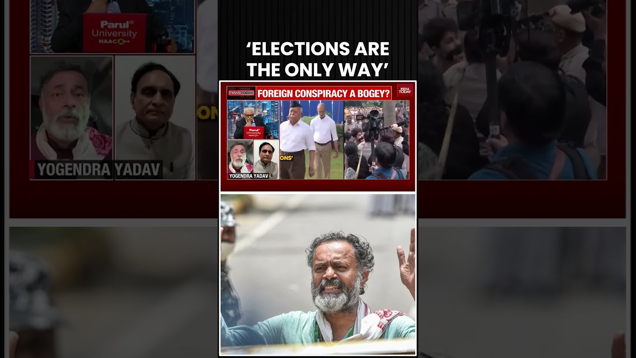 Yogendra Yadav Explains &lsquo;Regime Change&rsquo;: &lsquo;Democratic Transfer Of Power Through Elections&rsquo; #shorts