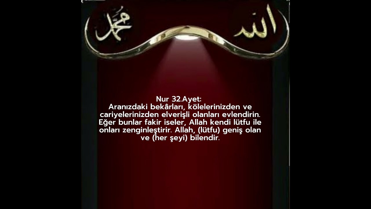 Nur 32. Ayet
