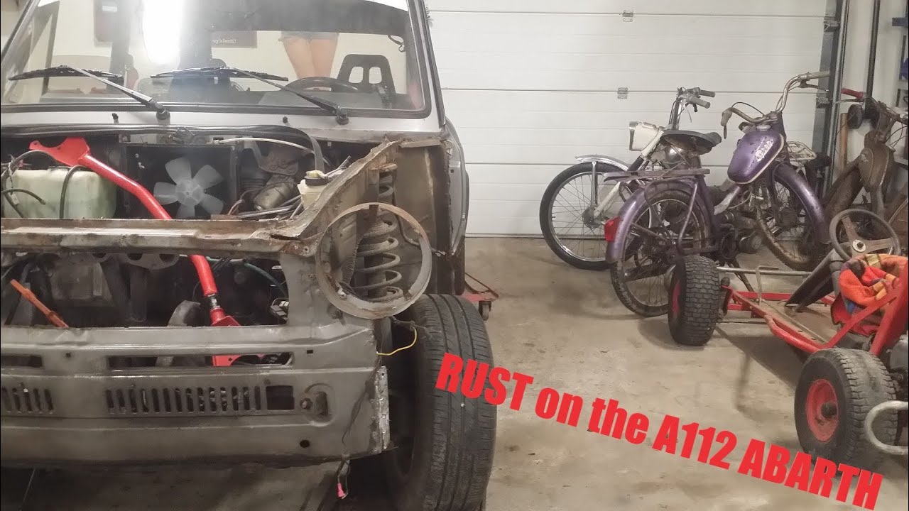 A112 Abarth RUST in the A-pillar