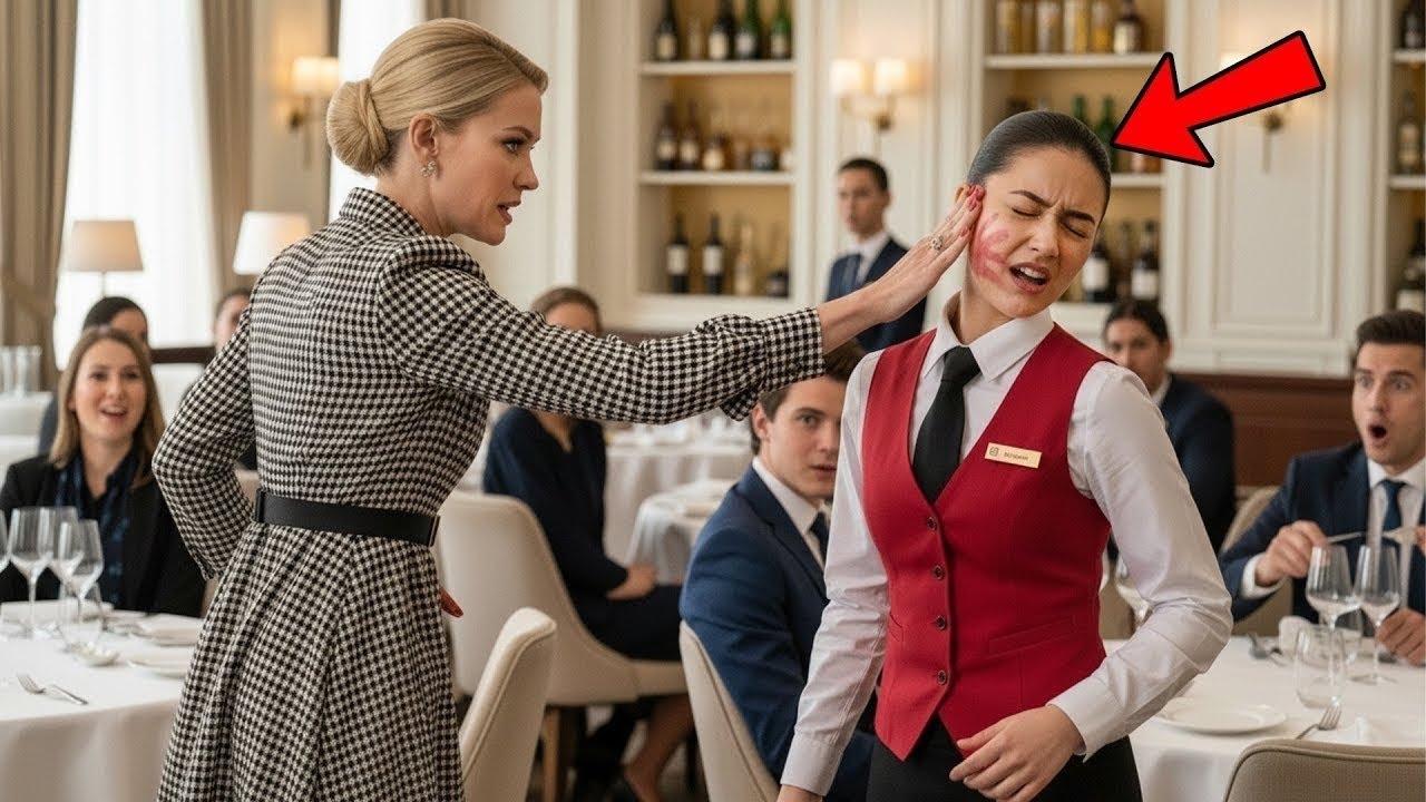 La fiancée du milliardaire a giflé la serveuse — La suite a glacé tout le restaurant !