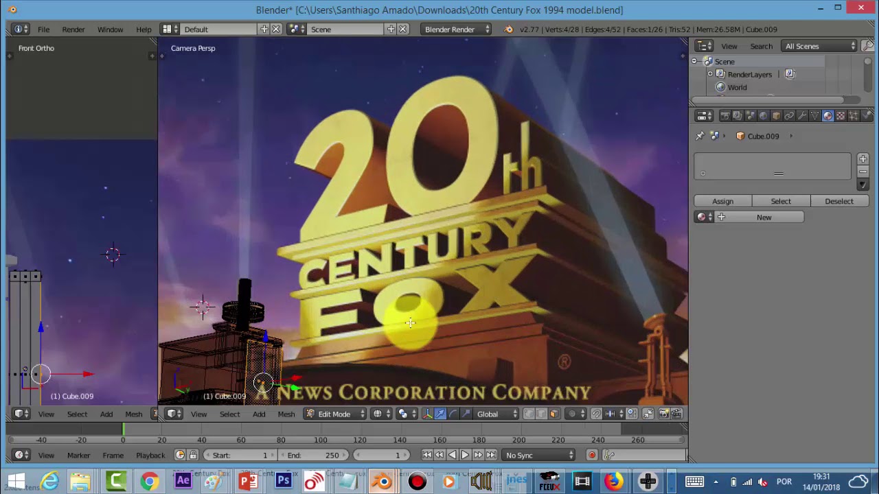 How to make the 20th Century Fox 1994 logo (Part 2)