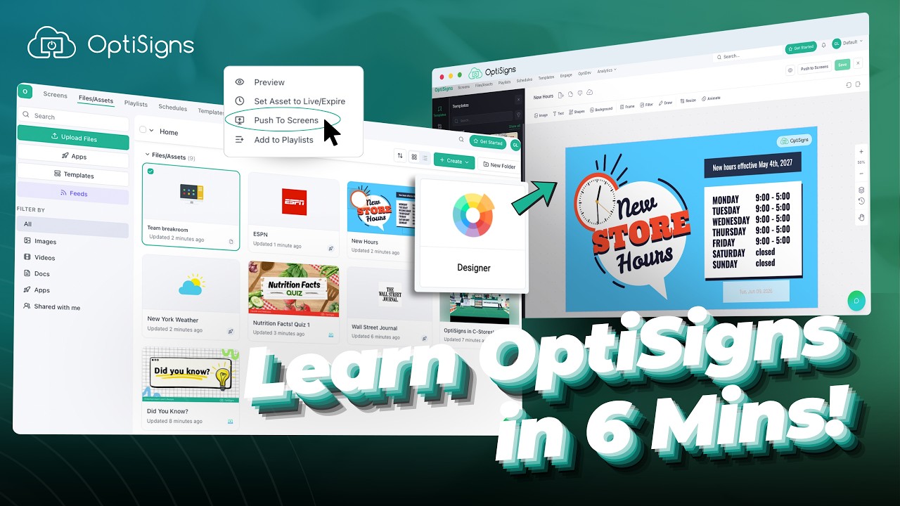 OptiSigns Digital Signage Platform Tutorial