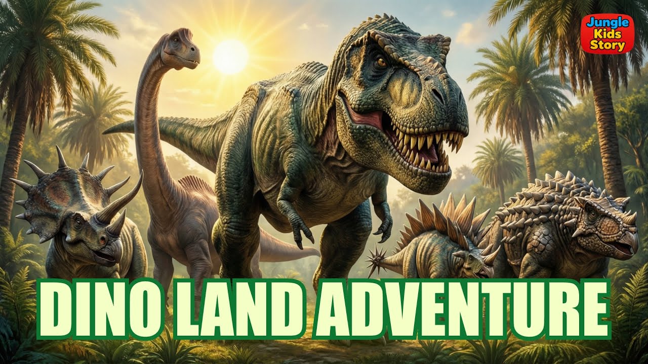Dino Land Adventure for Kids | Nursery Rhyme for Kids - Learn Dinosaur Names