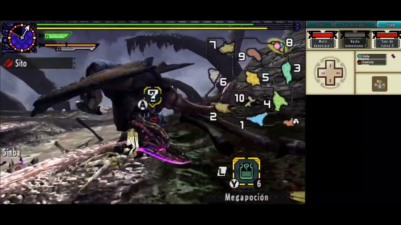 MHXX Cazando al Gypceros hacha espada ariete