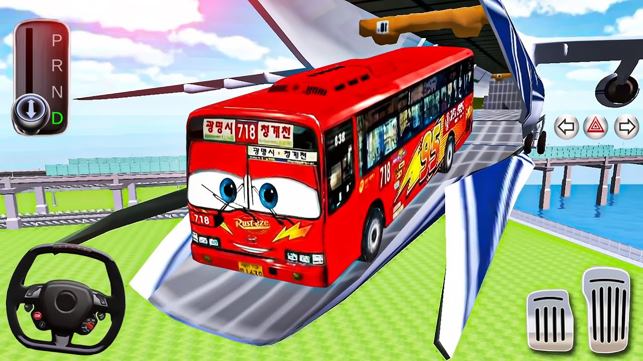 Bus McQueen 3D Driving Class | Real Parking & City Car Simulator - Android Gameplay #5