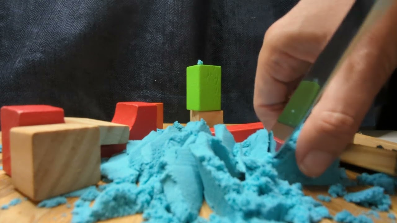 Satisfying ASMR Joy: Kinetic Sand & Wooden Bricks - 18 Minutes of Pure Relaxation
