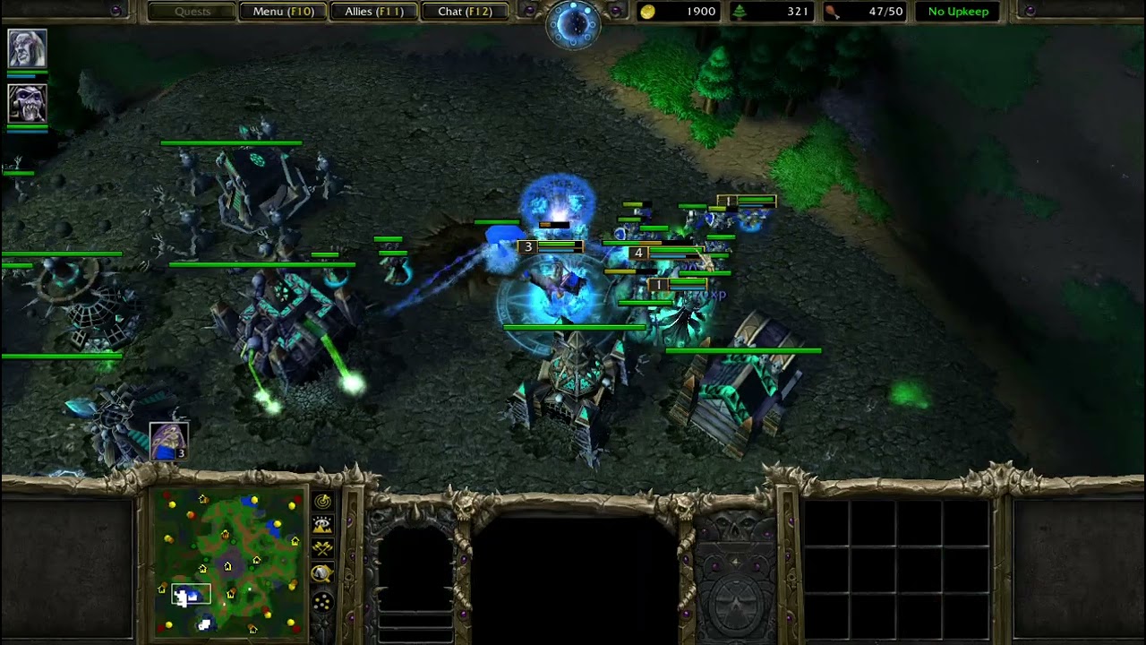 Level 6 Death Knight, Level 6 Lich, and Island Expansions - 1v1 - WC3