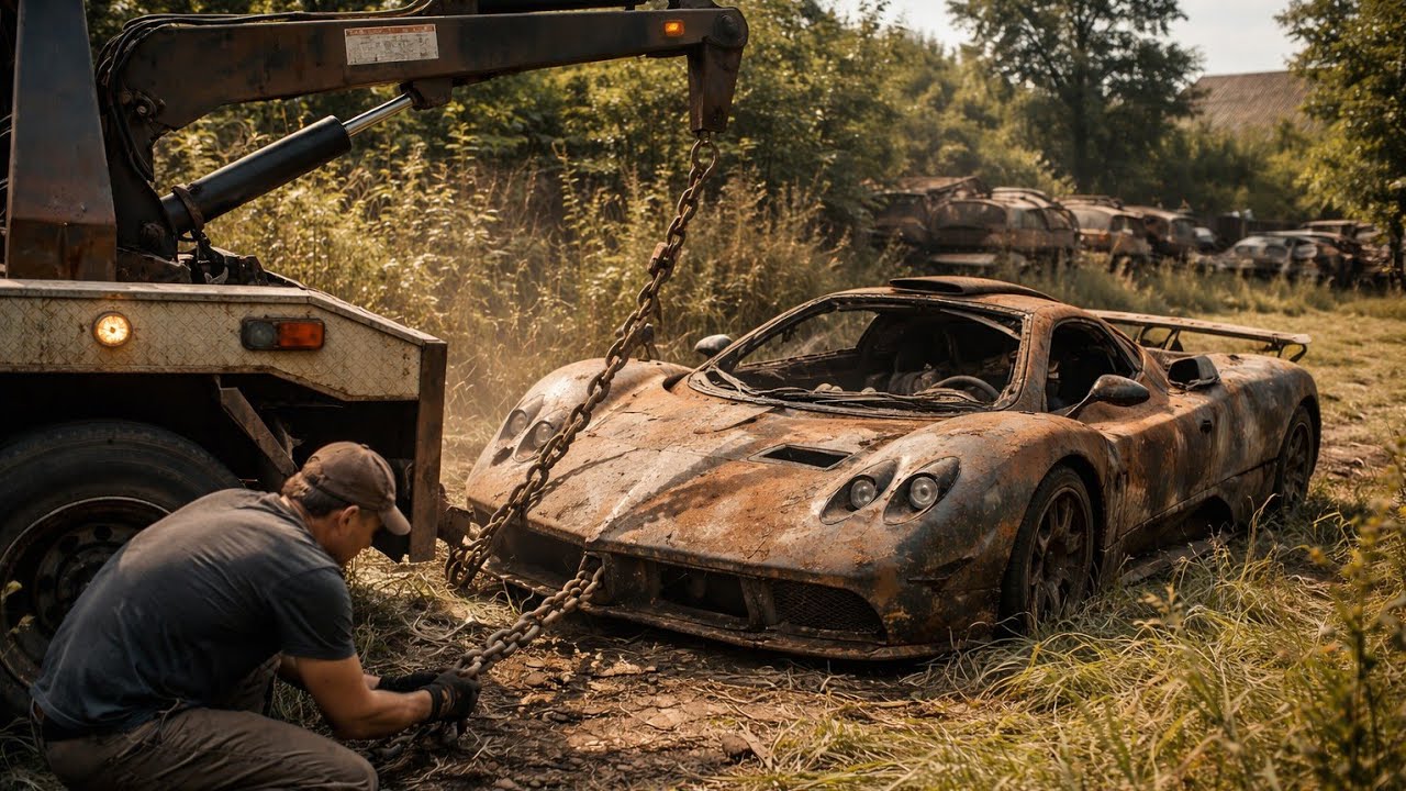 ASMR Car Restoration! 😱 Abandoned Pagani Zonda 2019 Full Restoration.