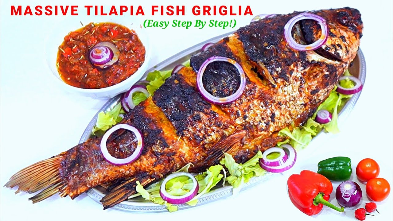 OVEN GRILLED TILAPIA FISH RECIPE WITH THE SAUCE THAT GOES WITH IT | EASY STEP BY STEP | TILAPIA FISH