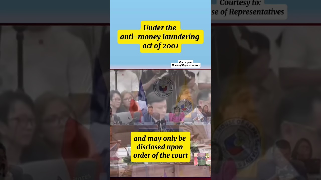 Cong. Marcoleta kinwestyon ang submission of AMLC records without a Court order #VPSaraDuterte