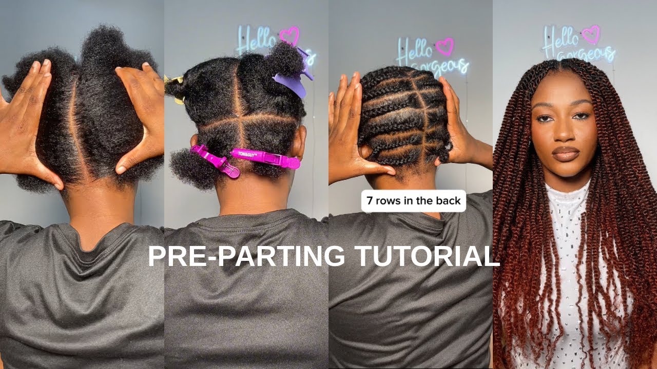 HOW TO PART YOUR HAIR FOR BRAIDS | Beginner Friendly Pre parting Tutorial 
