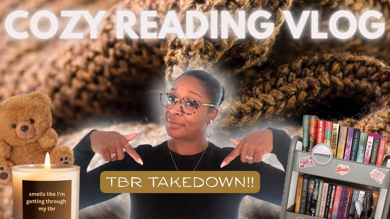 ✨cozy reading VLOG🧸📚: TBR TAKEDOWN!!  getting through my fall TBR 🍂🎧