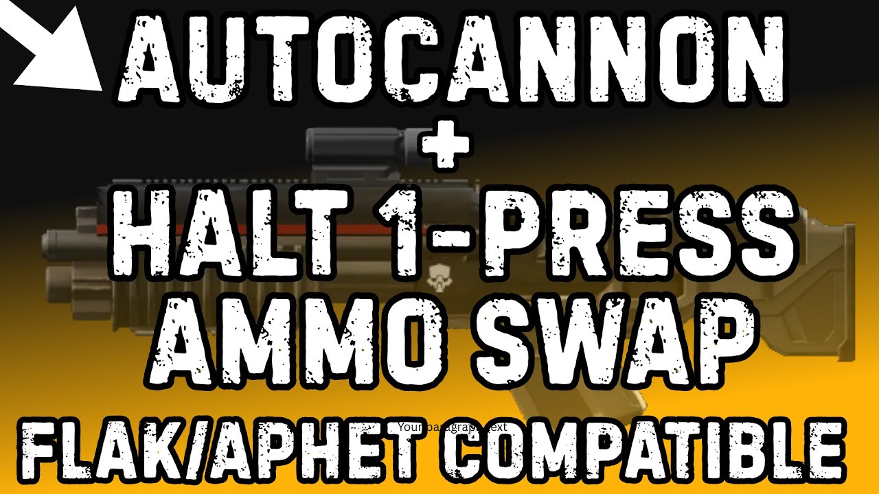 Halt ammo swap 1-touch keybind with Autocannon compatibility in Helldivers 2