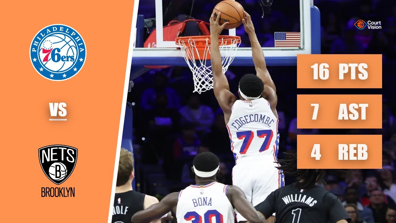 VJ Edgecombe - 16 Points, 7 Assists, 4 Rebounds vs Nets - 2025-26 Regular Season