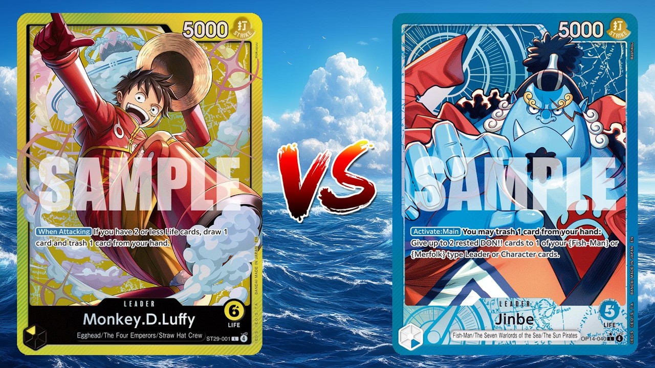 One Piece TCG Yellow Luffy VS Carrot And Blue Jinbe!!