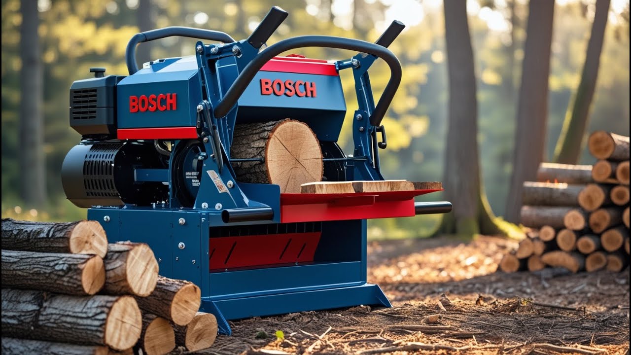 🔥 Обзор дровокола Bosch: Тест в реальном времени на прочных бревнах! 💪🌲