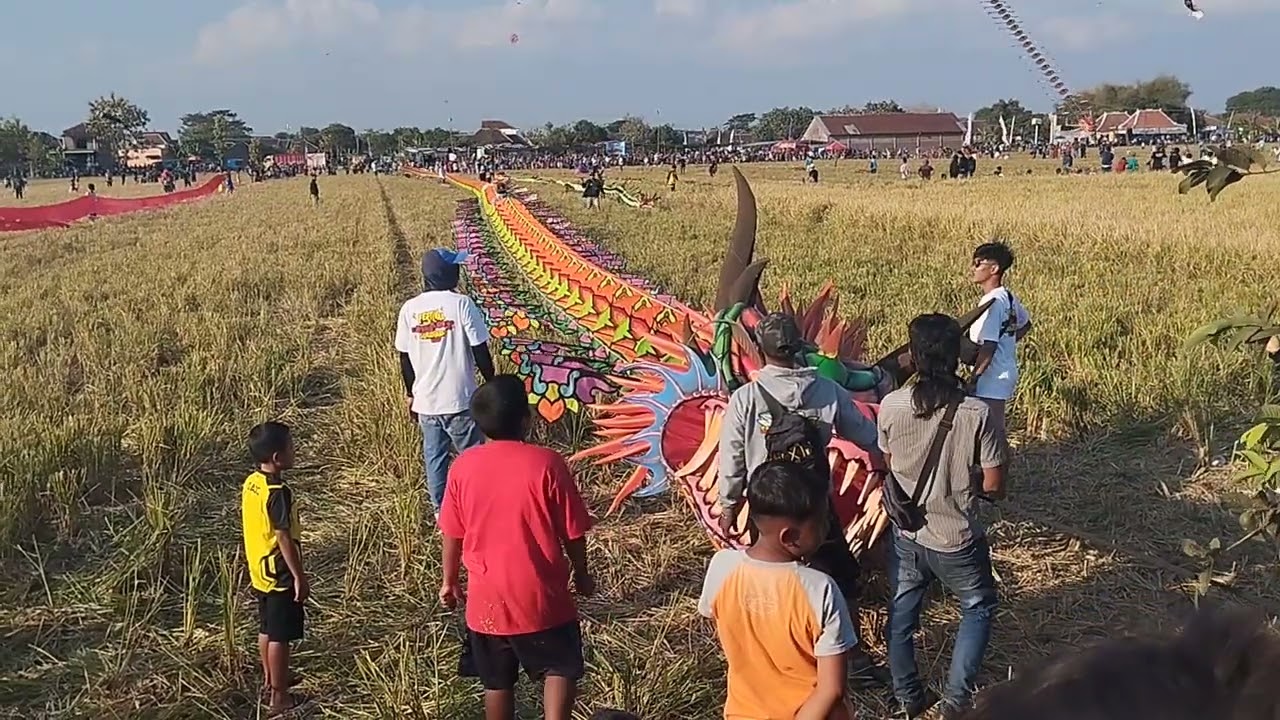 layangn naga terbesar difestival layangn sukoharjo,