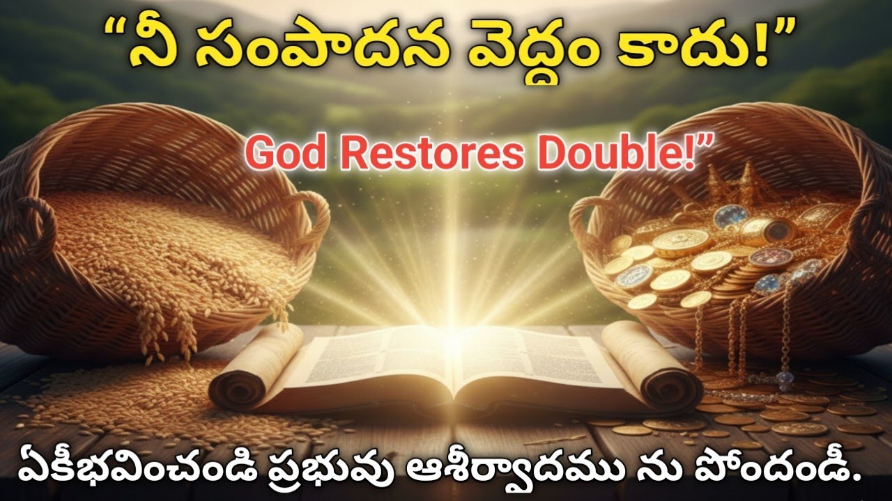 “నీ సంపాదన వెద్దం కాదు – దేవుని దయే నిజమైన ఆశీర్వాదం!”God Restores Double! | 