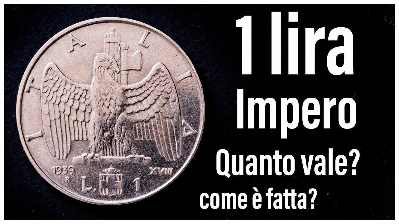 Moneta 1 Lira Impero del Regno D'Italia Vittorio Emanuele III Italia