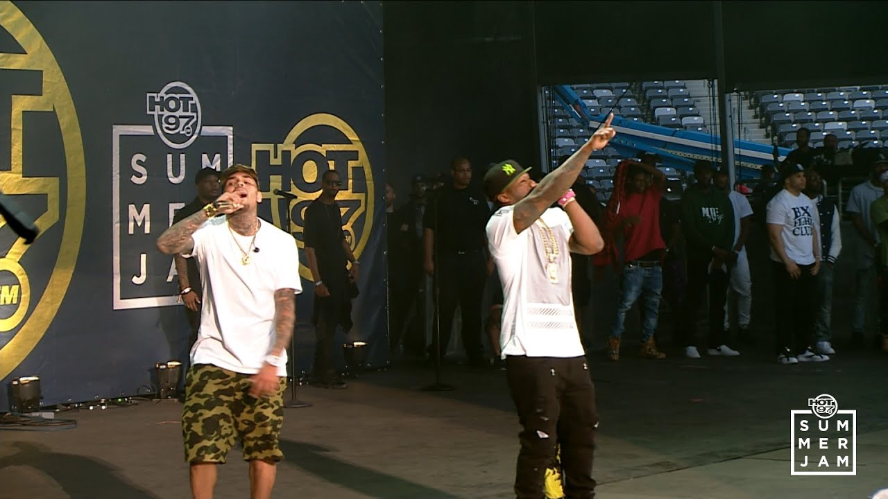 Chris Brown brings out G-Unit at Summer Jam 2015