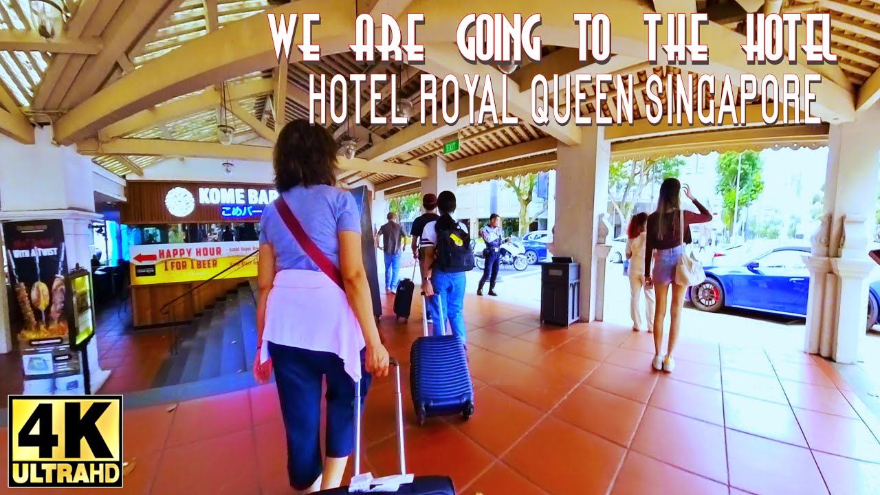 Arriving in Singapore | walking from Raffles City to Hotel Royal Queens | 4K