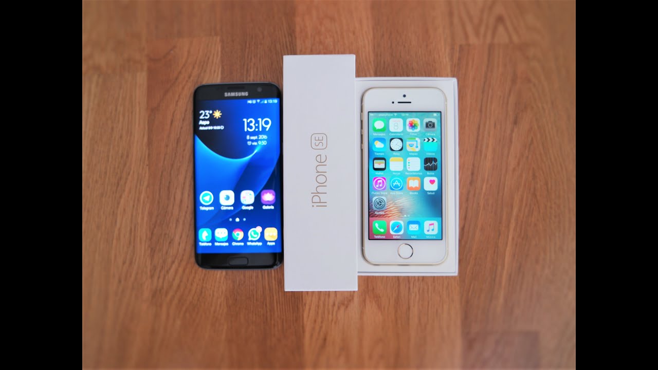 iPhone SE vs Galaxy S7 edge en español