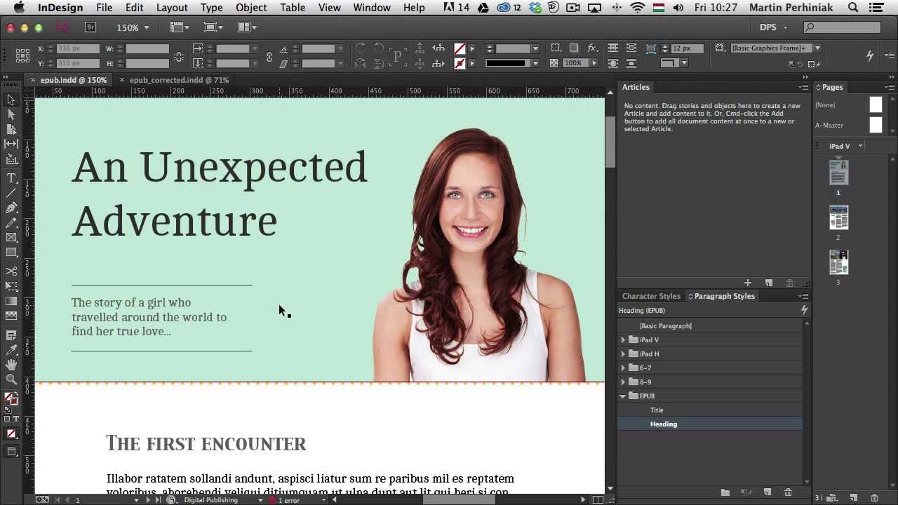 Digital Publishing With InDesign CC: Creating EPUBs