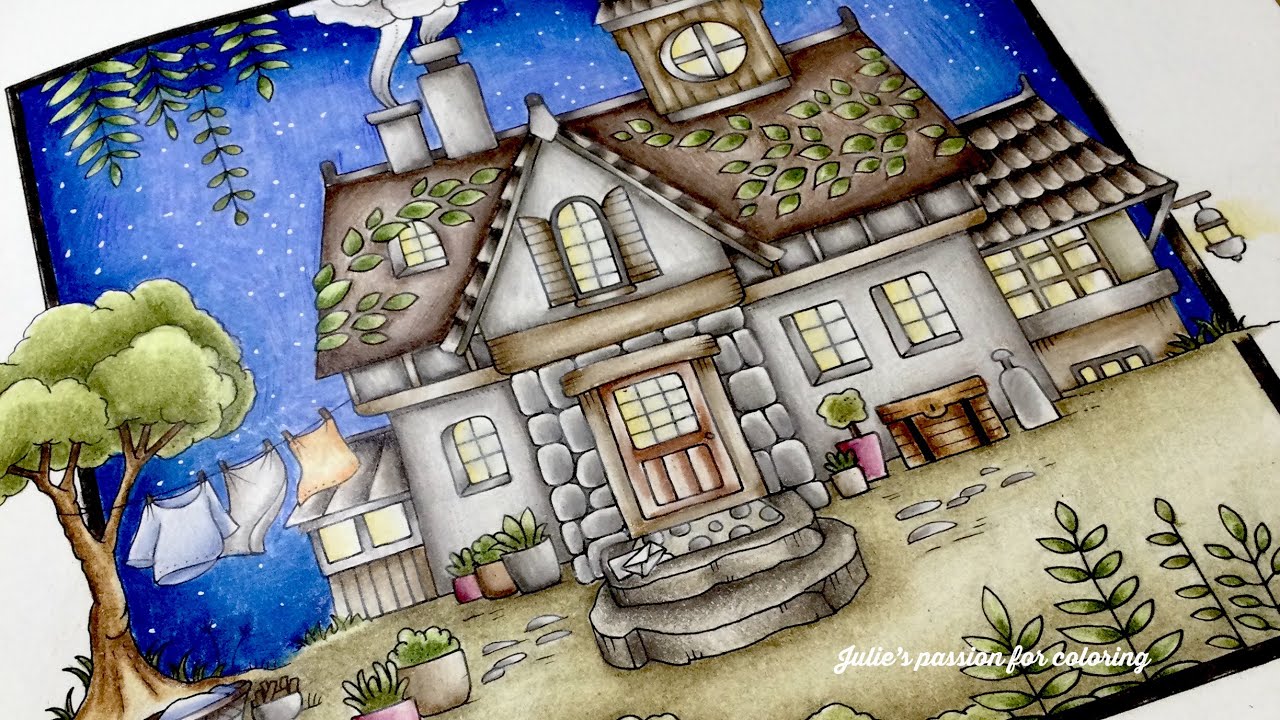 WORLDS OF WONDER by Johanna Basford - prismacolor pencils - color along