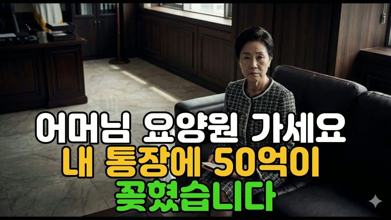 어머님 요양원 가세요 내 통장에 50억이 꽂혔습니다