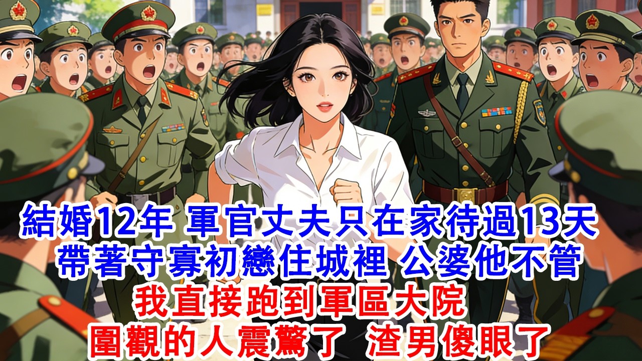 【完結爽文】結婚12年 軍官丈夫只在家待過13天  帶著守寡初戀住城裡 公婆他不管  我直接跑到軍區大院  圍觀的人震驚了  渣男傻眼了#故事 #重生 #爽文 #重生故事 #情感 #小說 #完結
