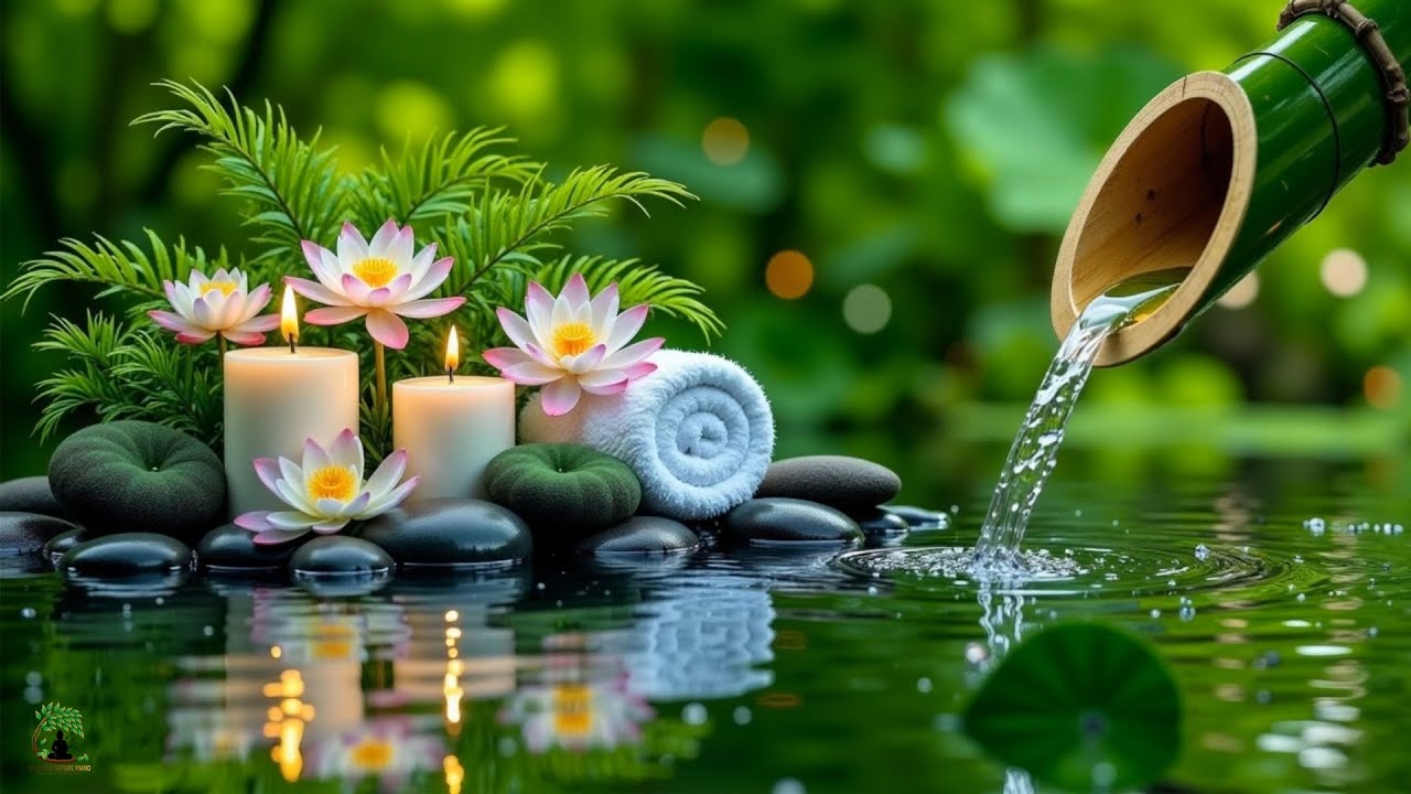 Relaxing Sleep Music with Bamboo Water Sound🌿Relaxing Sleep, Study & Calming Deep Relaxation